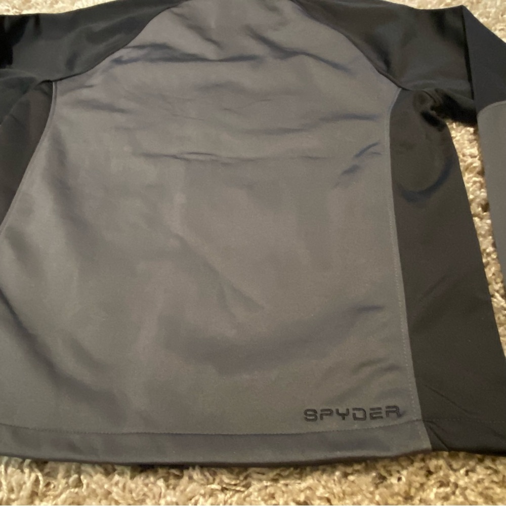 Spyder NWT Mens zip up hooded jacket black gray size large - Picture 8 of 13